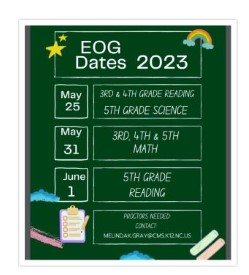   EOG testing dates